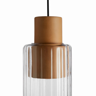 Unique natural clear clay pendant light for kitchen island illumination