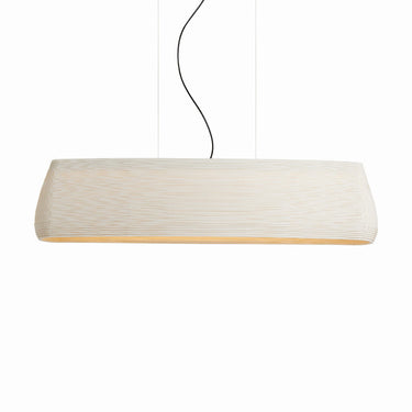 Handcrafted Cardboard Drop Linear Suspension Light - Graypants Scraplights in White Finish