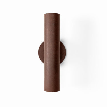 Handcrafted Graypants Roest steel sconce displaying the Rust finish option