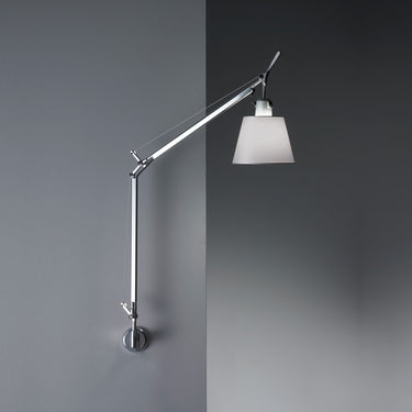 Artemide Tolomeo Shade Wall Light Hardwired – Elegant Adjustable Sconce for Bedrooms