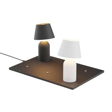 Black steel charging mat for Guy Portable Table Lamps by Koncept