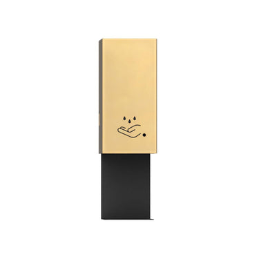 Nova of California Luxe Wall Mount Touchless Hand Sanitizer Dispenser 19 Brushed Brass Powermist