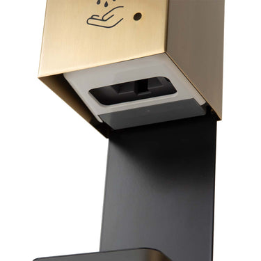 Nova of California Luxe Wall Mount Touchless Hand Sanitizer Dispenser 19 Brushed Brass Powermist