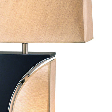 Nova of California Half Moon Table Lamp Night Light Feature 30 Dark Brown Brushed Nickel