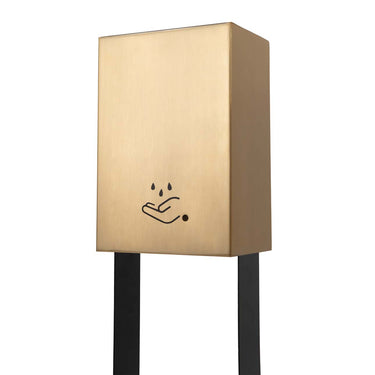 Nova of California Luxe Tabletop Touchless Hand Sanitizer Dispenser 21 Brushed Brass Powermist