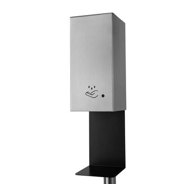 Nova of California Luxe Floor Stand Touchless Hand Sanitizer Dispenser 54 Satin Nickel Powermist