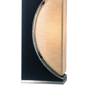 Nova of California Half Moon Table Lamp Night Light Feature 30 Dark Brown Brushed Nickel