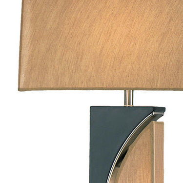 Nova of California Half Moon Floor Lamp Night Light Dark Brown Etruscan Gold Linen Shade