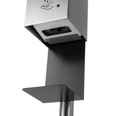Nova of California Luxe Floor Stand Touchless Hand Sanitizer Dispenser 54 Satin Nickel Powermist