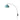 Nova Half Dome Wall Mounted Arc Lamp in Turquoise shade, Black Nickel base, photo 2