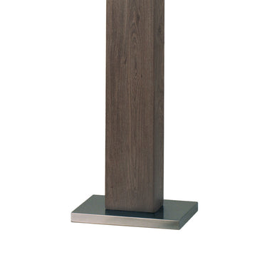 Nova of California Half Moon Floor Lamp Night Light Charcoal Gray Etruscan Gold Linen Shade