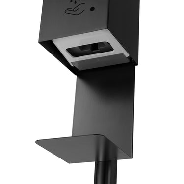 Luxe Floor Stand Touchless Hand Sanitizer Dispenser 54" Matte Black Powermist
