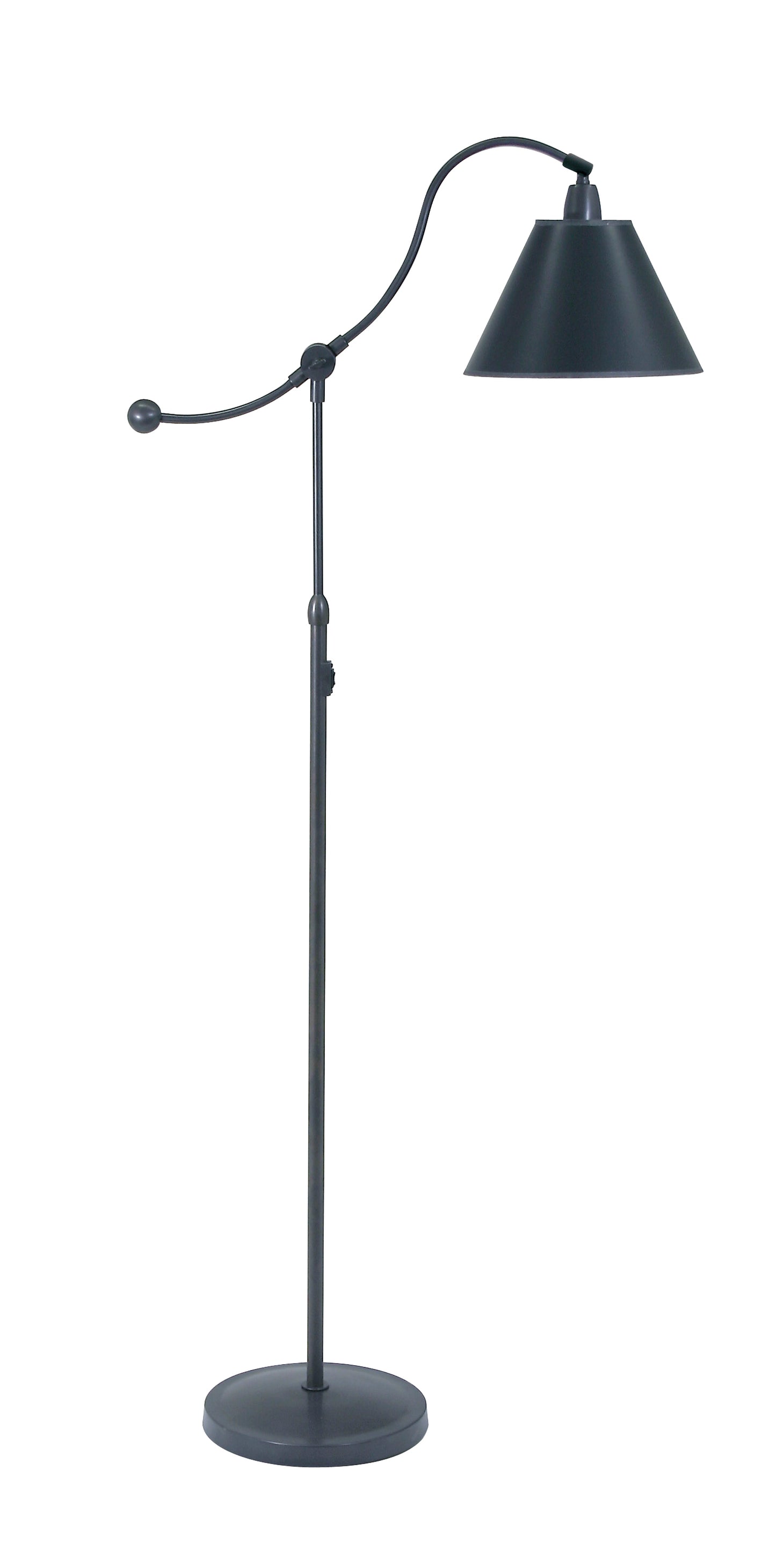 House of Troy Hyde Park Floor Lamp Oil Rubbed Bronze w/Black Parchment Shade HP700-OB-BP