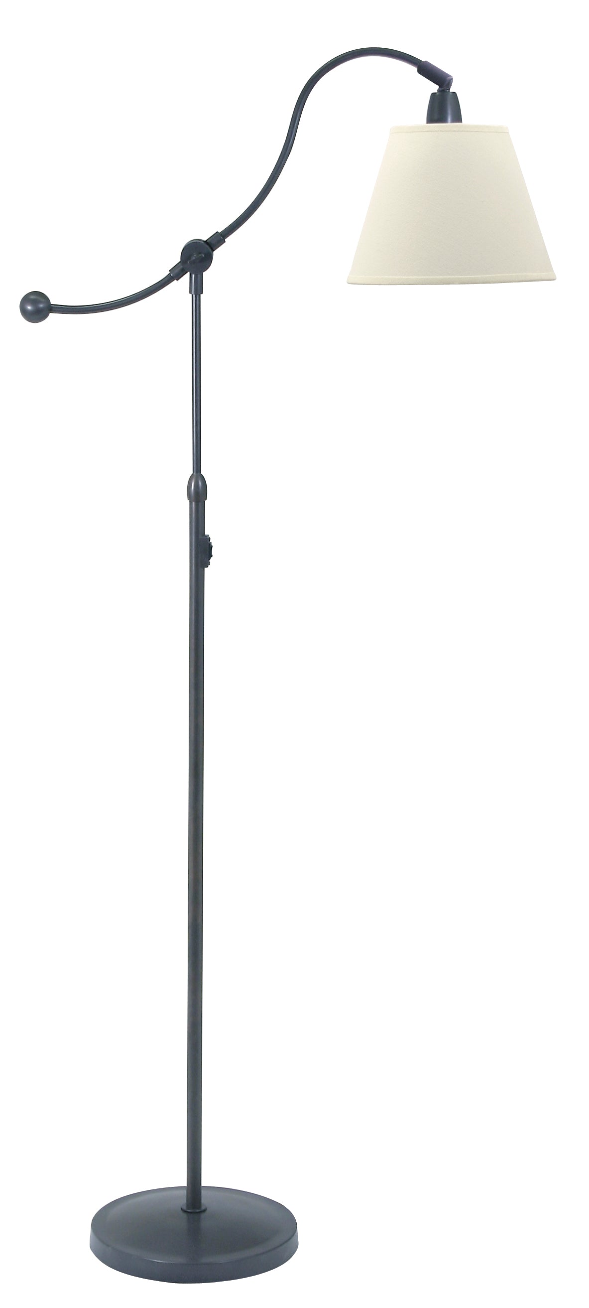 House of Troy Hyde Park Floor Lamp Oil Rubbed Bronze w/White Linen Shade HP700-OB-WL