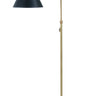 House of Troy Hyde Park Floor Lamps Weathered Brass w/Black Parchment Shade