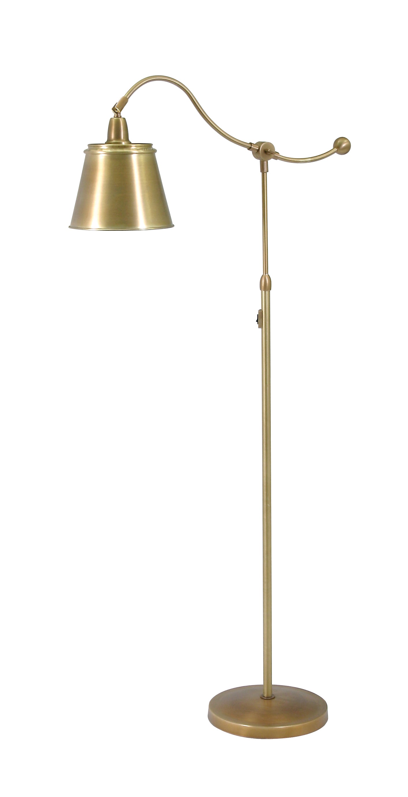 House of Troy Hyde Park Floor Lamp Weathered Brass w/Metal Shade HP700-WB-MSWB