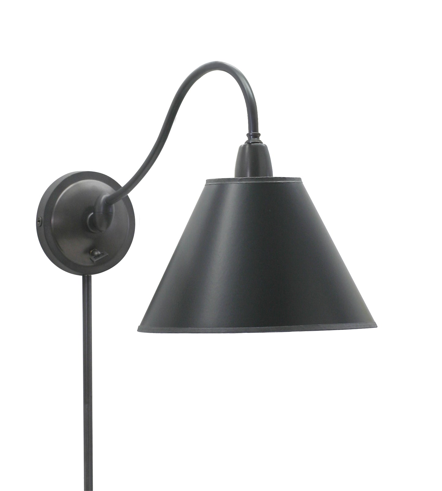 House of Troy Hyde Park Wall Lamp Oil Rubbed Bronze w/Black Parchment HP725-OB-BP