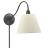 House of Troy Hyde Park Wall Swings Oil Rubbed Bronze w/White Linen Shade