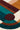Close detail of the Hacienda rug's colorful tufted wool pile