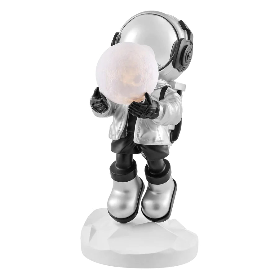 Hadfield Moonlit Astronaut Sculpture - Silver | Finesse Decorr