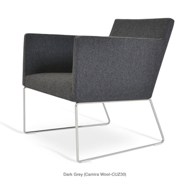 Harput Sled Wire Lounge Swivel Armchair by SohoConcept - New