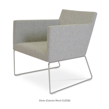 Harput Sled Wire Lounge Swivel Armchair by SohoConcept - New