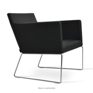 Harput Sled Wire Lounge Swivel Armchair by SohoConcept - New