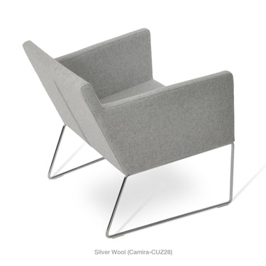 Harput Sled Wire Lounge Swivel Armchair by SohoConcept - New