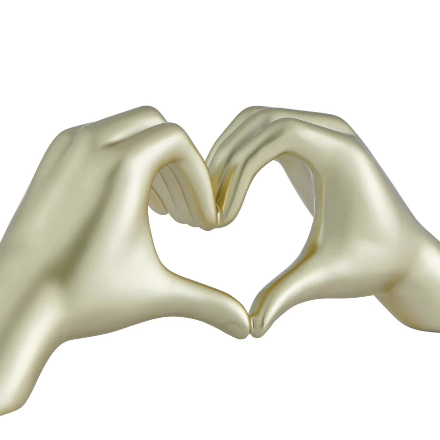 Heart Hands Champagne Gold | Love Art Design