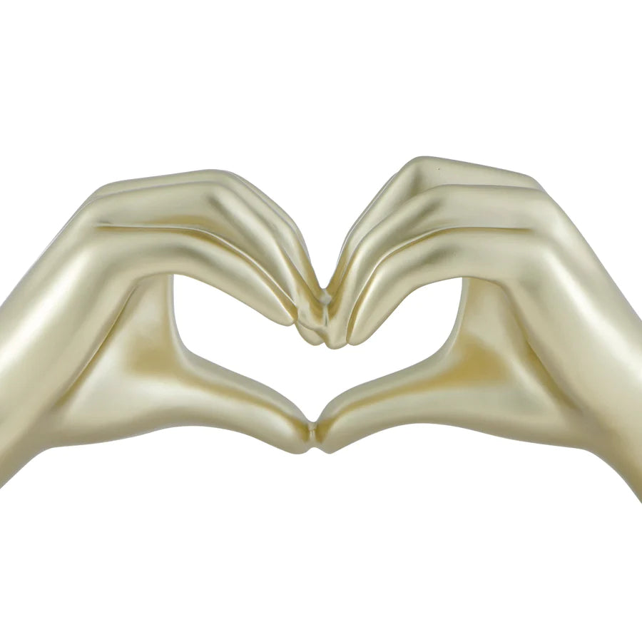 Heart Hands Champagne Gold | Contemporary Decor