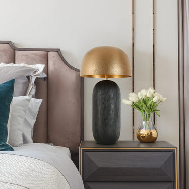 Hecatonimos Modern Gold Table Lamp for Living Room or Bedroom