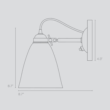 Hector Medium Dome Wall Light - Switch of Original BTC