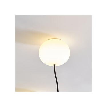 Matte black LED chandelier with opal etched glass for modern dining rooms