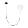 Helium Array 1-Light Modern LED Chandelier – 21.6" Wide Glass Globe Pendant by Visual Comfort