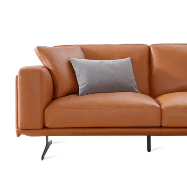 Henry luxury leather sofa by Soho Concept in caramel genuine leather for living room or office