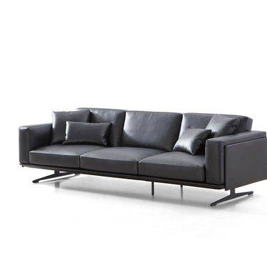 Henry upholstered modern sofa by Soho Concept, Black PPM-S leatherette contemporary living room sofa