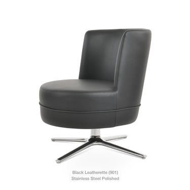 Hilton Oval Lounge Swivel Chair by SohoConcept - New