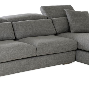 Hollywood Adjustable Sectional Sofa by Soho Concept in grey tweed fabric, right-hand facing modern sectional for contemporary living rooms