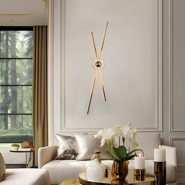 Designer wall lamp with textured glass for living room