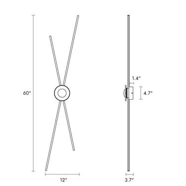 HA05085 modern wall lamp with glass tubes