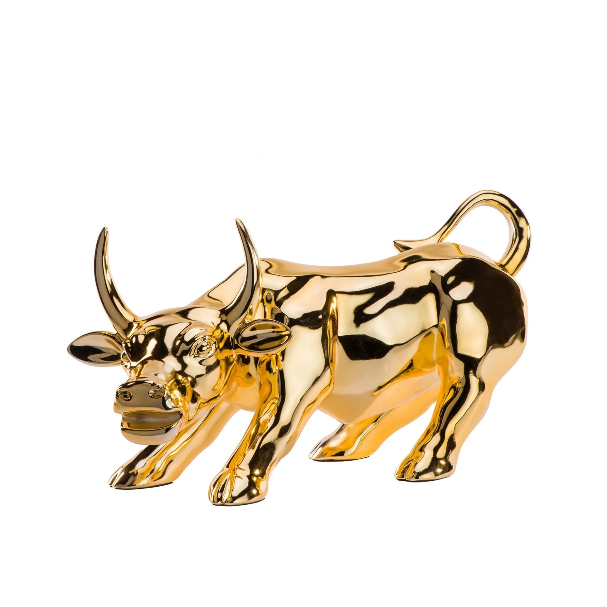 Finesse Decor Hydro Bull Sculpture -  Resin Gold 1