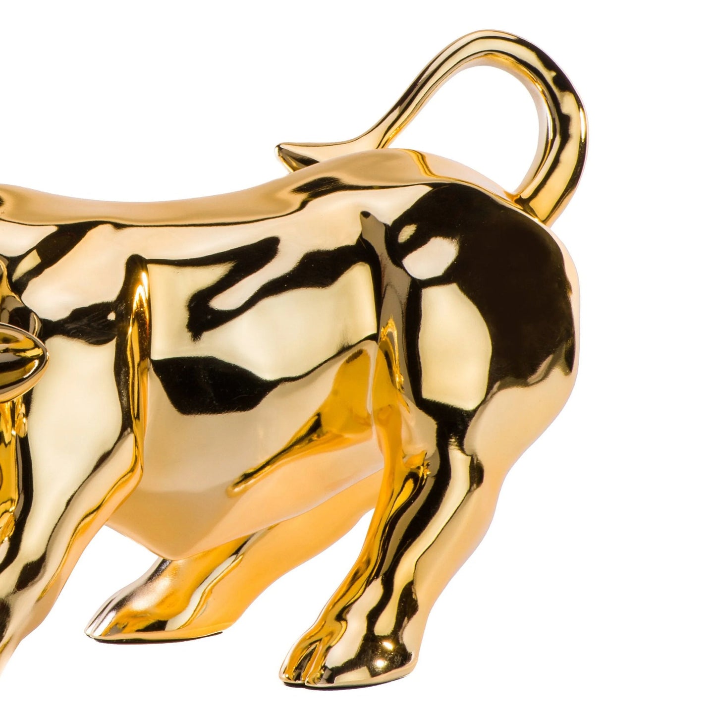 Finesse Decor Hydro Bull Sculpture -  Resin Gold 4