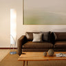 Nova of California Internal Floor Lamp Chrome White Linen Shade