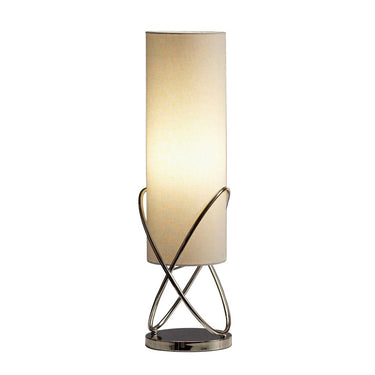 Nova of California Internal Table Lamp Chrome White Linen Shade