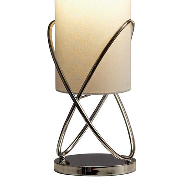 Nova of California Internal Table Lamp Chrome White Linen Shade