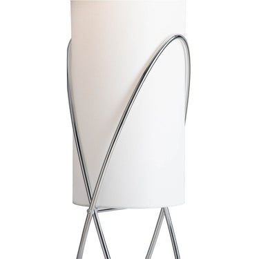 Nova of California Internal Floor Lamp Chrome White Linen Shade