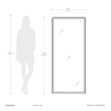 Nova Marilyn Illuminated Leaner Floor Mirror 71"H, photo 7