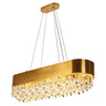 Icarium 37" Gold Drum Crystal Chandelier