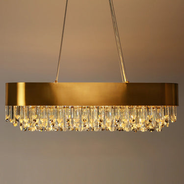 Glam Gold Crystal Chandelier for Dining Room