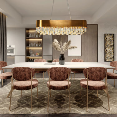 Sparkling Crystal Chandelier in Luxurious Gold
